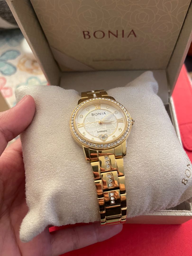 Original] BONIA BNB10574-2227 Elegance Women's Watch with Mother of Pearl  Dial Gold Stainless Steel Official Warranty | Lazada