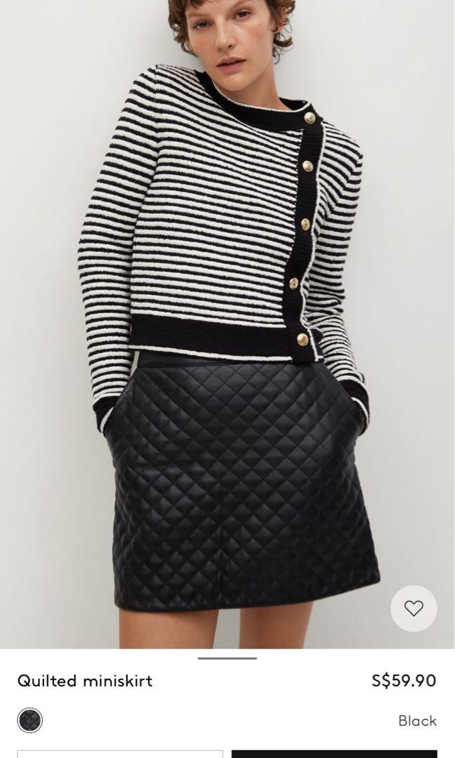 Brand New Mango Quilted Mini leather skirt Zara ASOS lovebonito UP 59.90 Women s Fashion Bottoms Skirts on Carousell