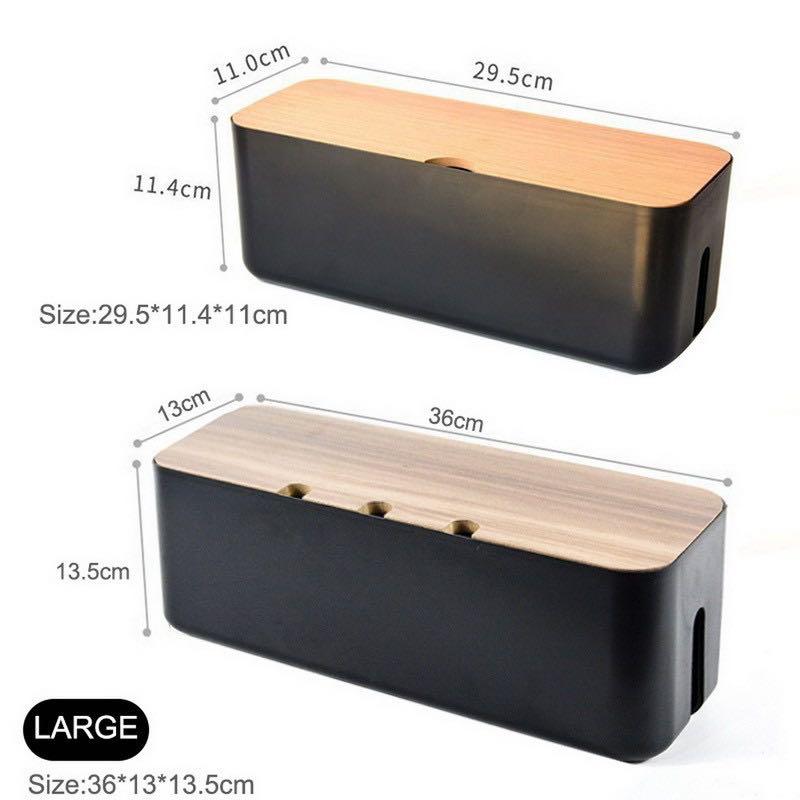 Cable Management Box Small Cable Organizer Box,29.5 X 11 X 11.4 Cm
