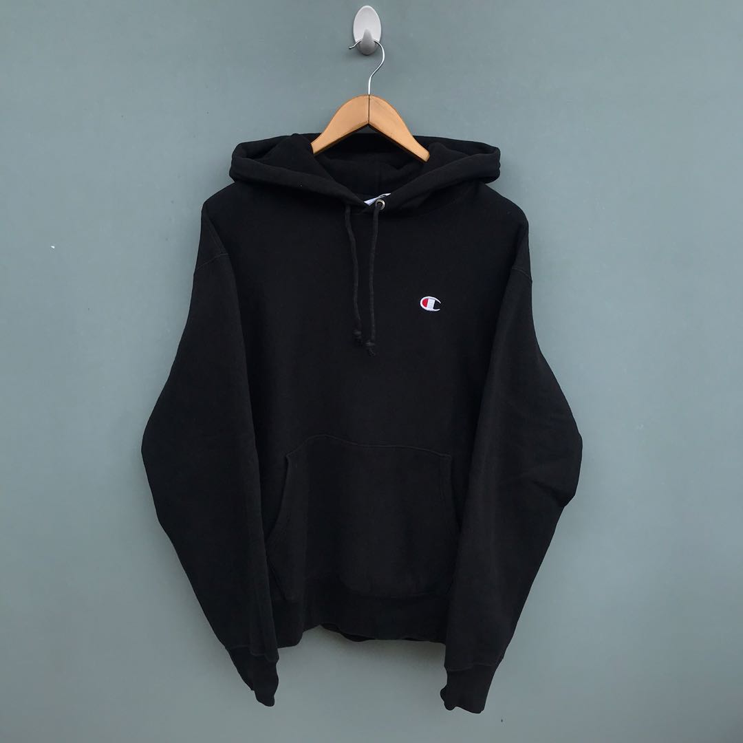 Champion Reverse Weave Hoodie Black Men s Fashion Tops Sets