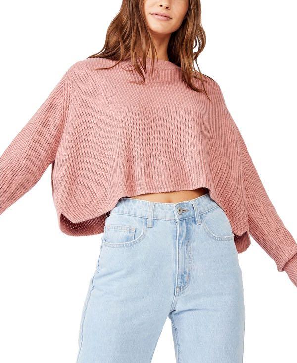 cotton on archy cropped pullover Women s Fashion Tops Longsleeves on Carousell