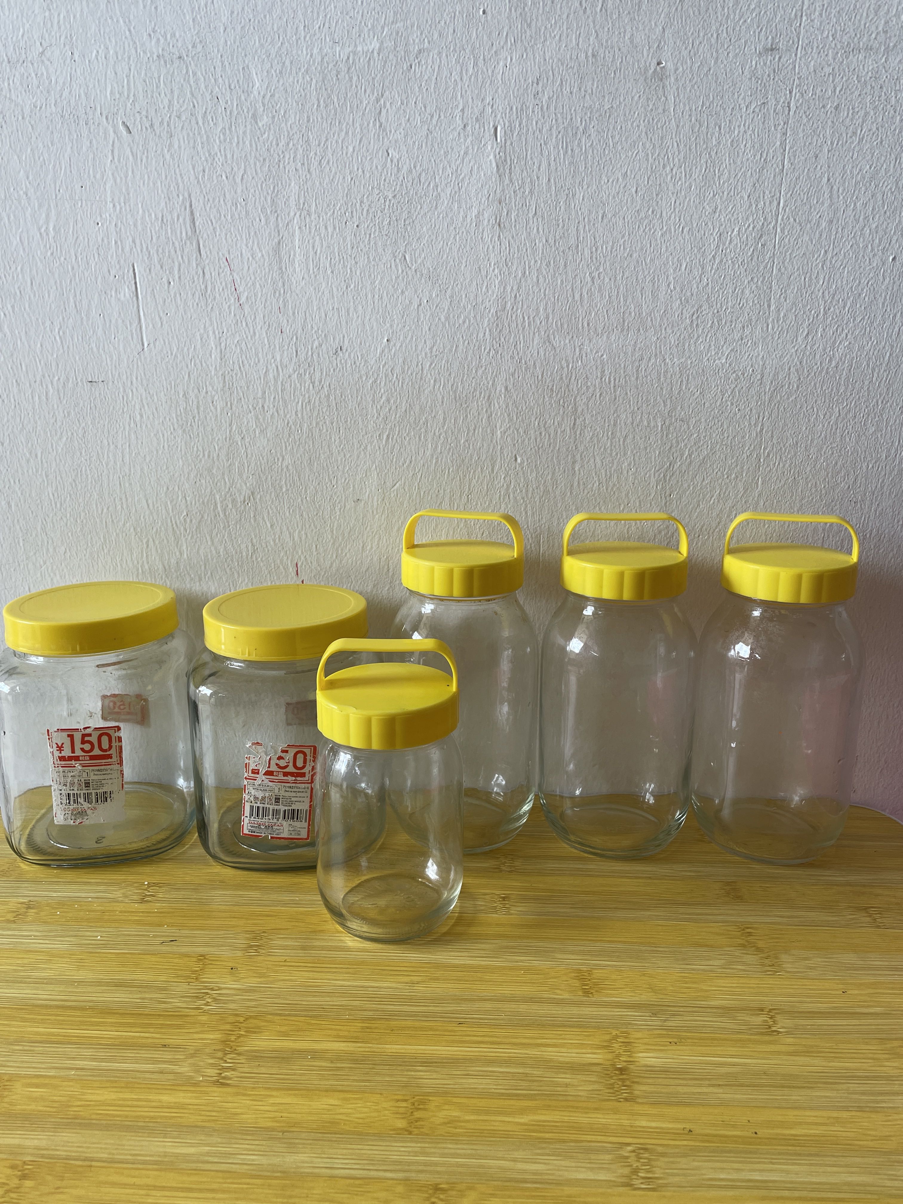 Daiso glass containers, Furniture & Home Living, Kitchenware
