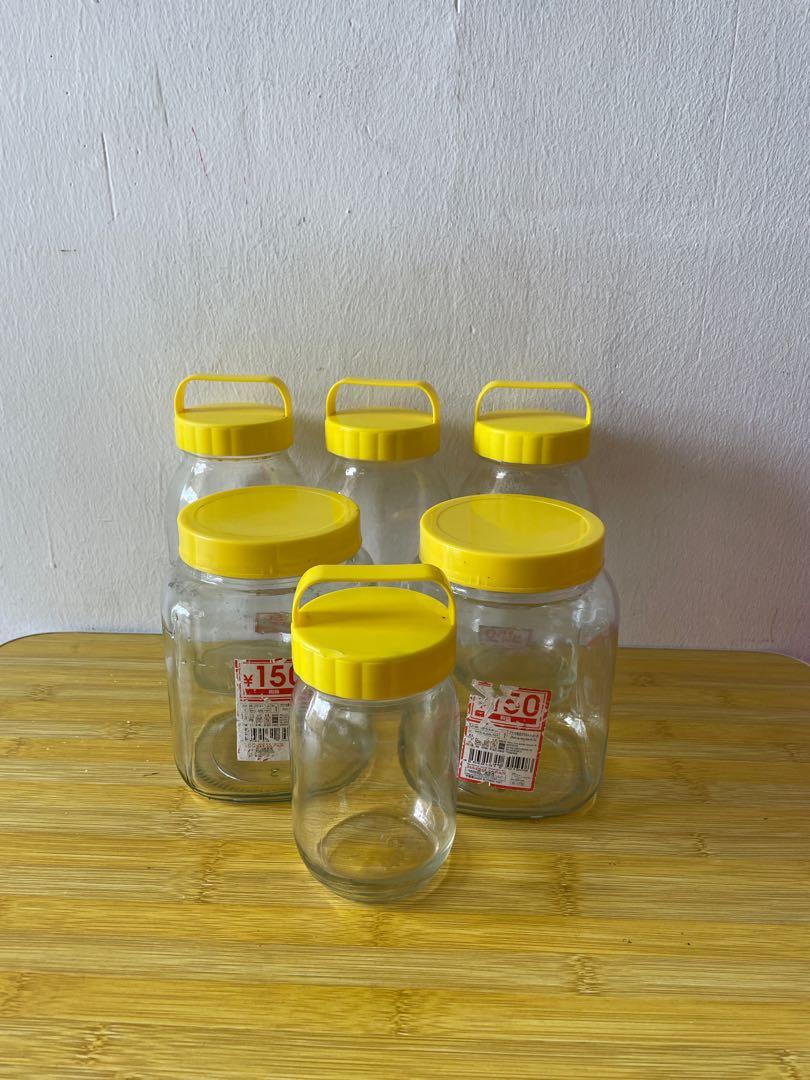 Daiso glass containers, Furniture & Home Living, Kitchenware