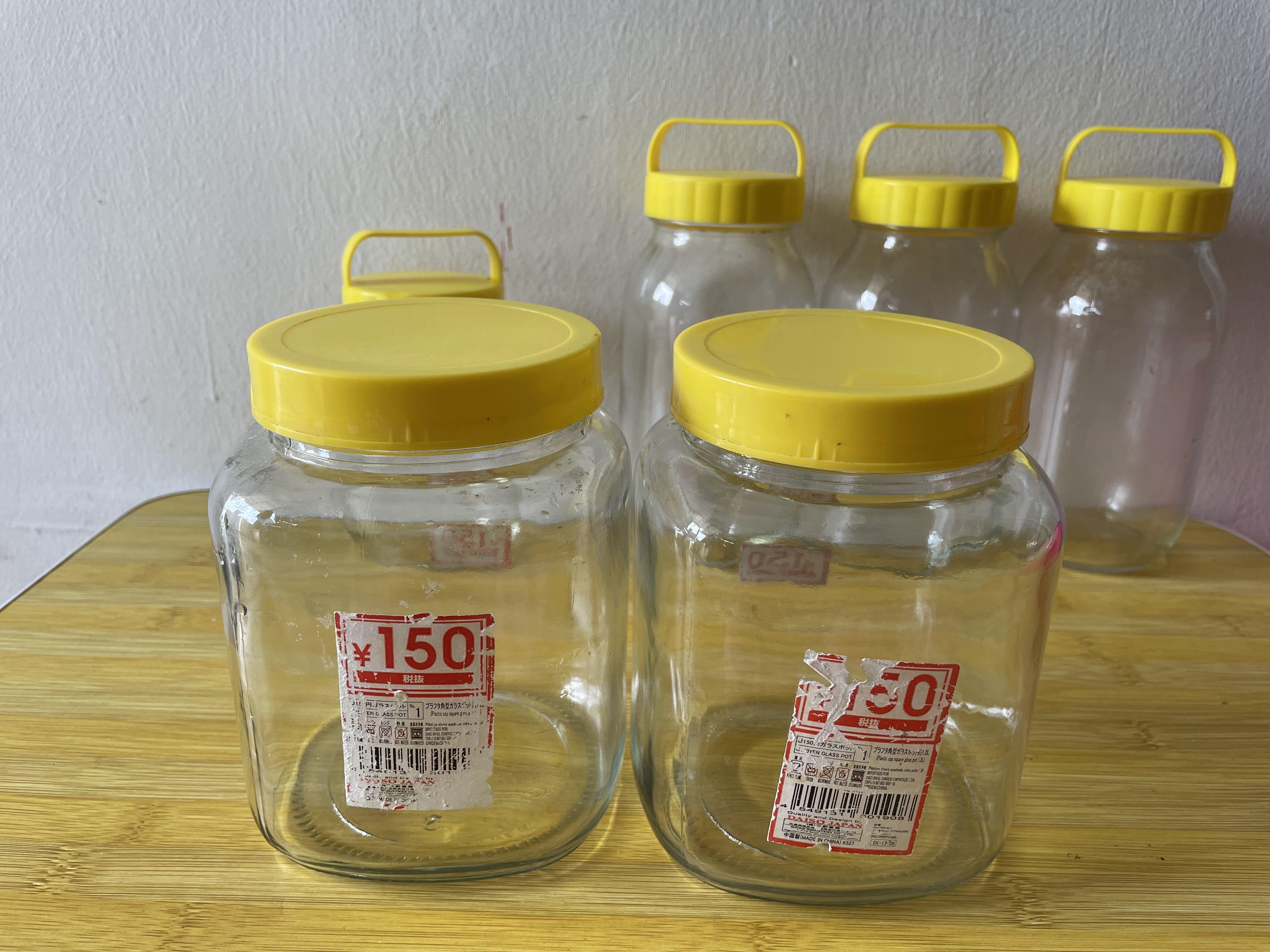 Daiso glass containers, Furniture & Home Living, Kitchenware