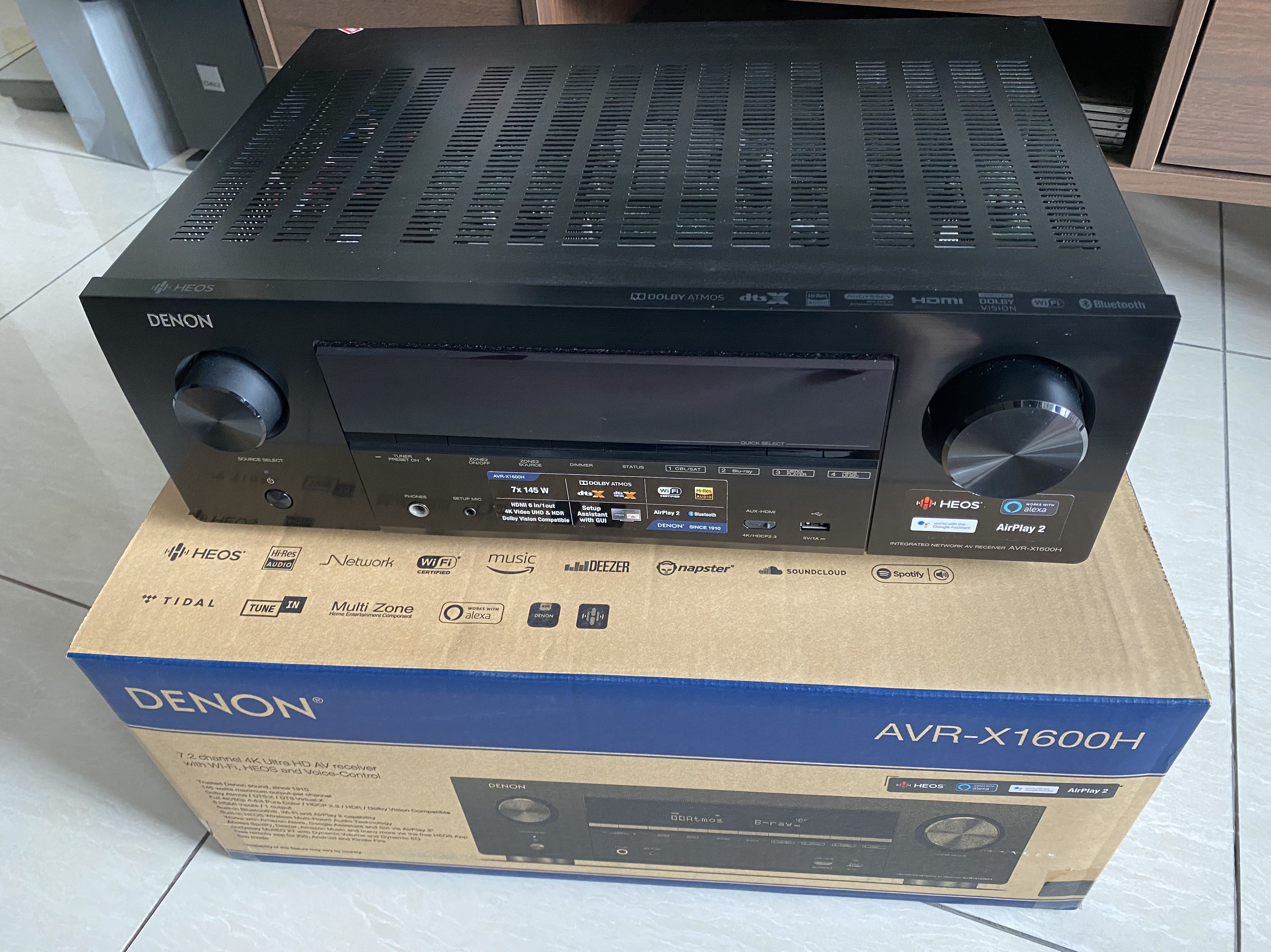 Denon AVR X1600H 7.2ch 4K Ultra HD AV Receiver, Audio, Soundbars