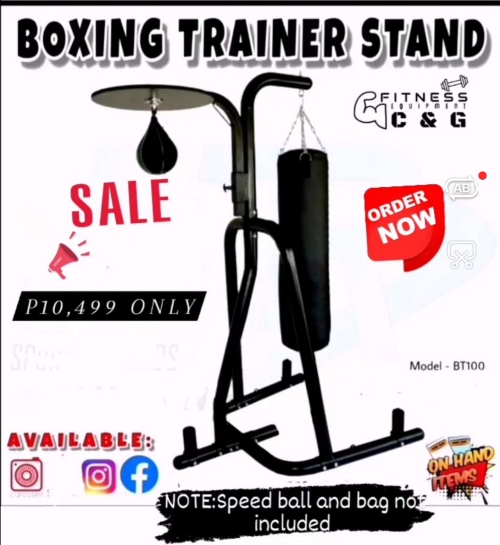 Dual punching bag stand, Sports Equipment, Exercise & Fitness, Cardio
