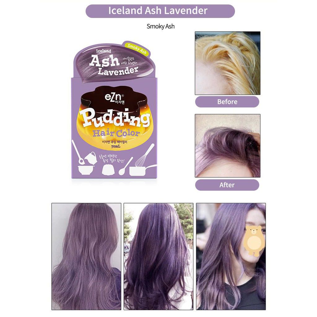 EZN Shaking Pudding Hair Color (Iceland Ash Lavender), Beauty