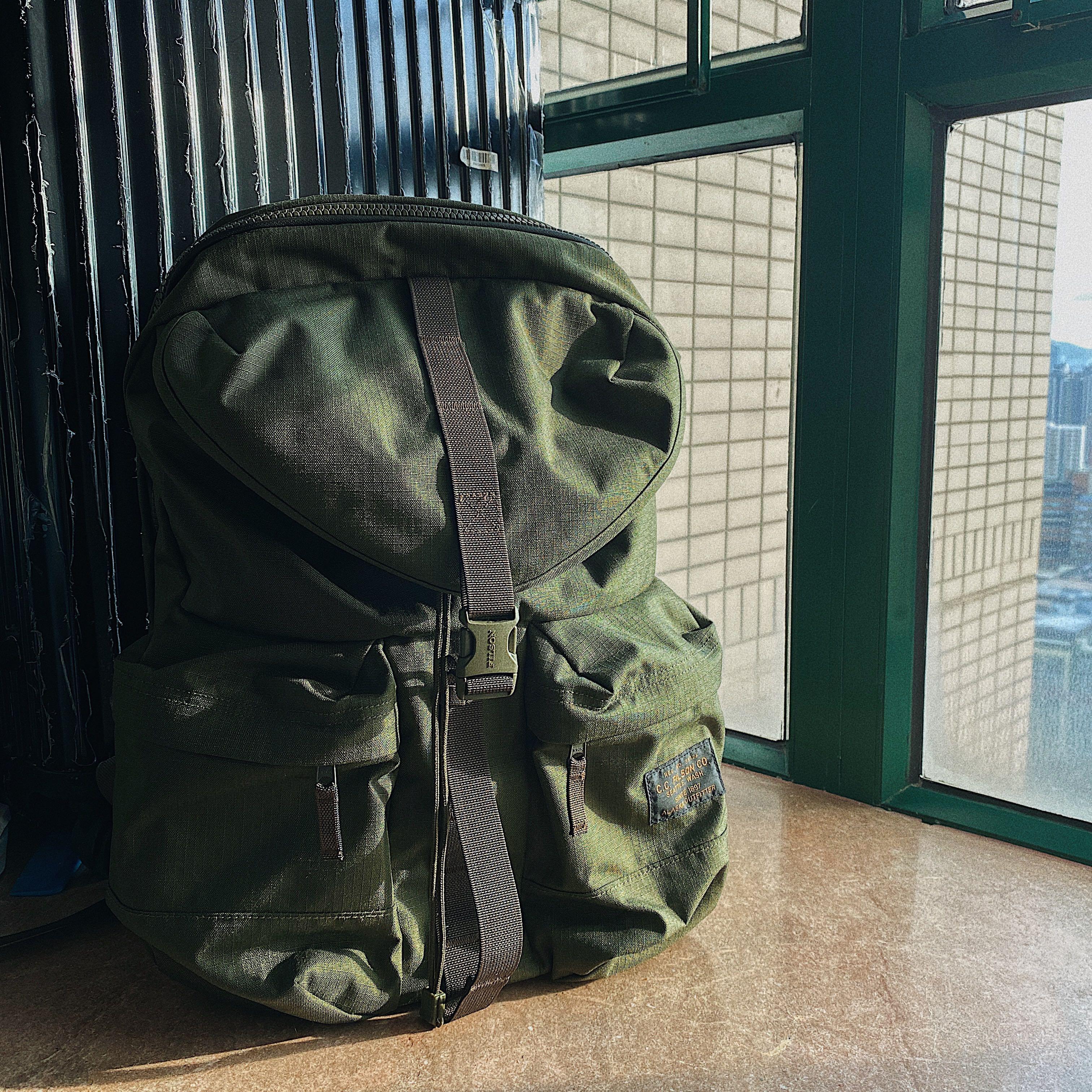 接近全新｜Filson Ripstop Nylon Backpack (Green), 名牌, 手袋及銀包