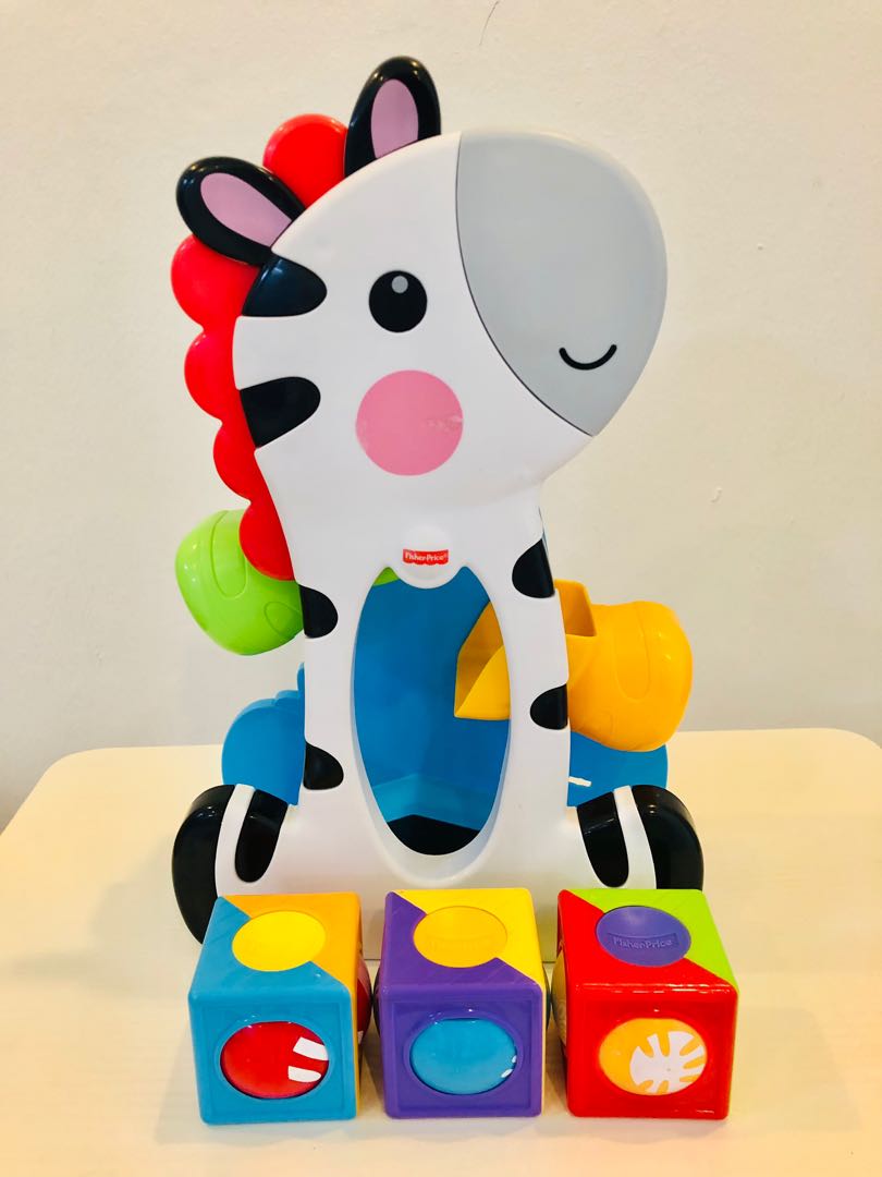 Fisher-Price Roller Blocks Tumblin' Zebra, Babies & Kids, Infant ...