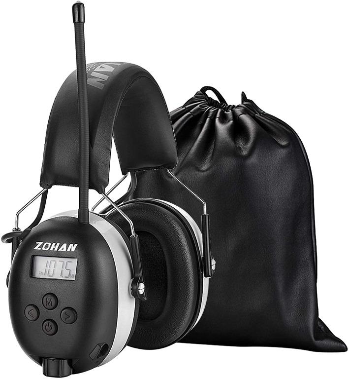 PROTEAR Ear Defenders with FM/AM Radio MP3 Compatible SNR 30dB Adjustable Noise 