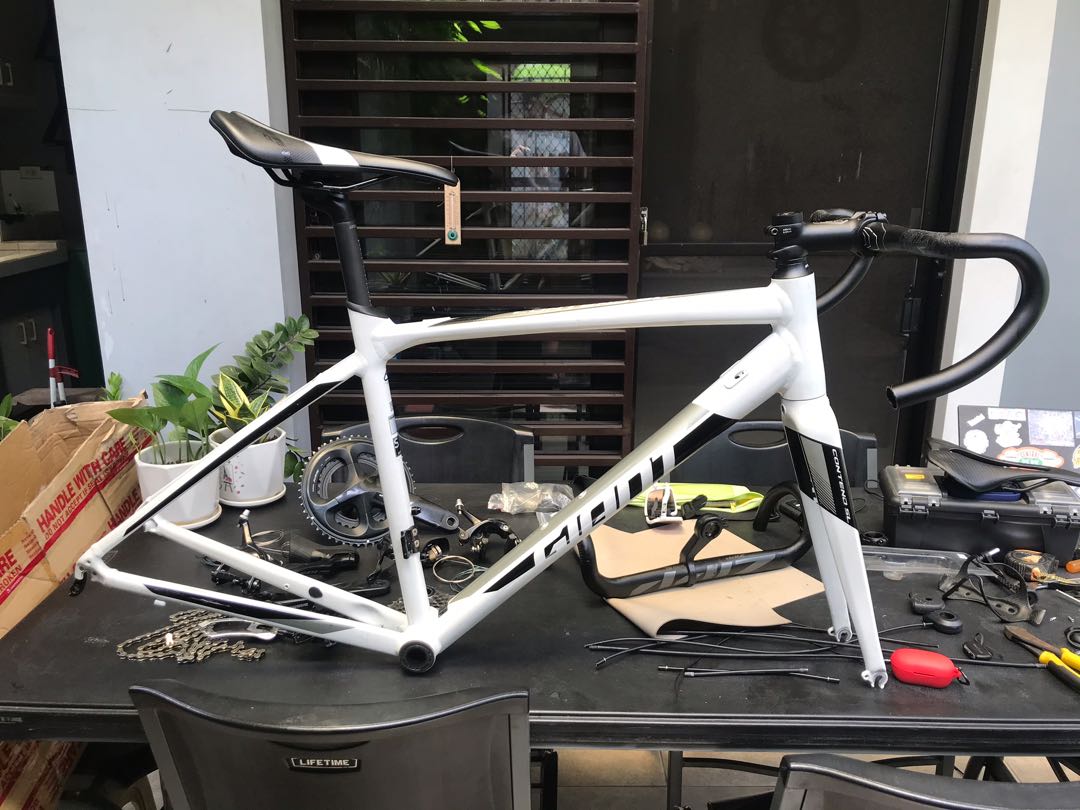 Giant contend on sale frameset