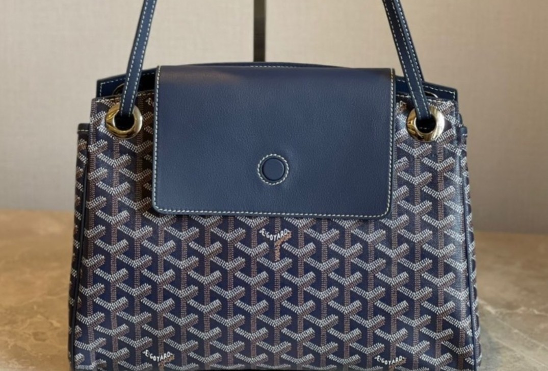 Goyard rouette pm navy, Barang Mewah, Tas & Dompet di Carousell