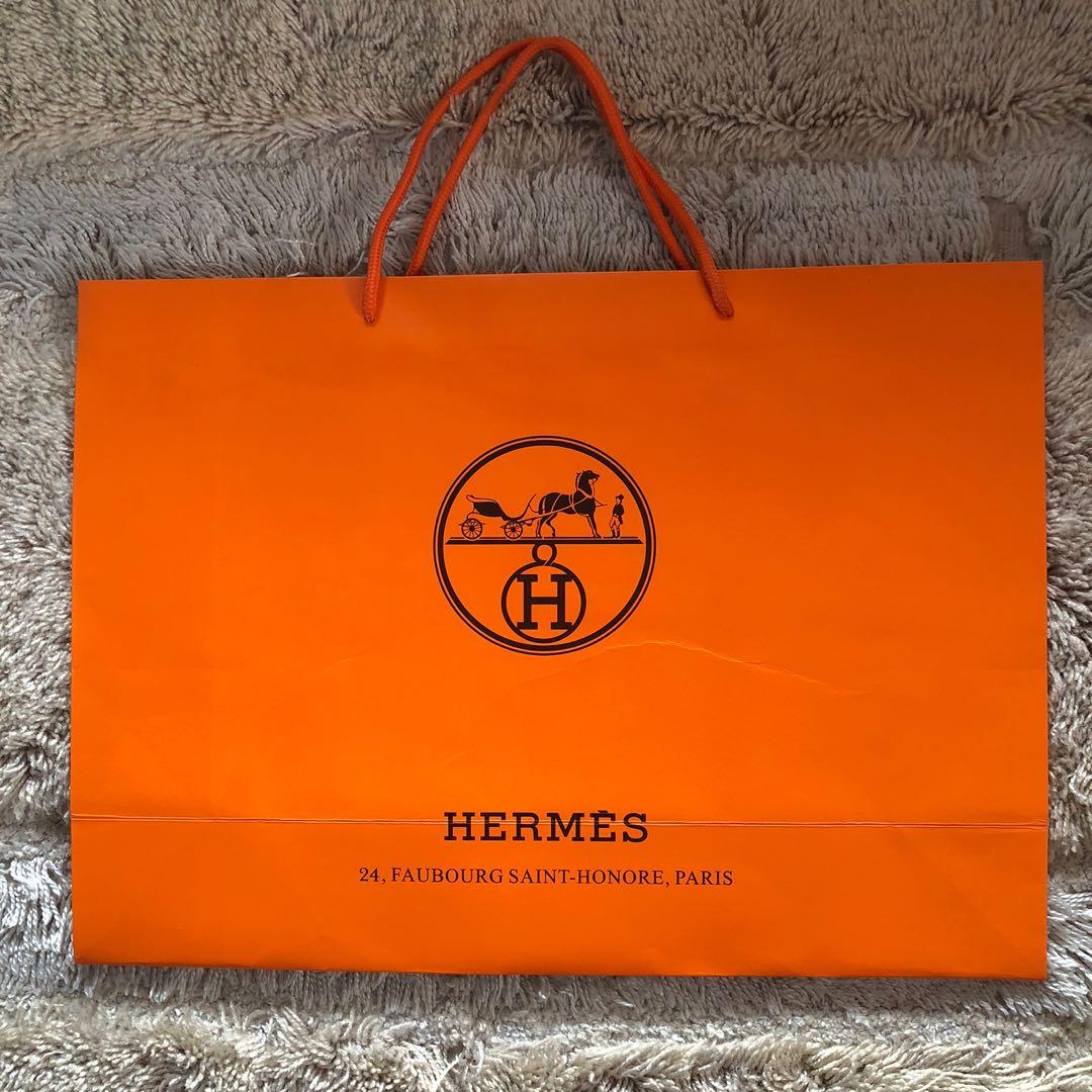 Hermes paper bag & box 💯 Authentic from boutique, Luxury, Bags & Wallets  on Carousell