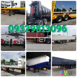 Trailer Flatbed Highbed Trailer, Lowbed Trailer, Skeletal Trailer  Bulk Cement Carrier Trailer Dump 2axle 3axle 4axle