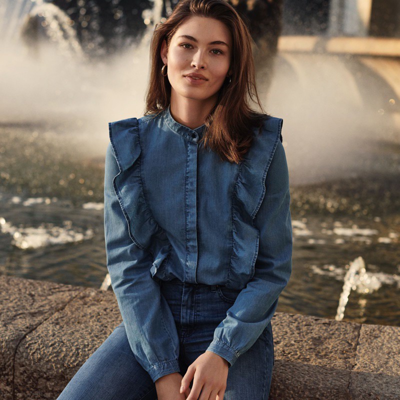 H\u0026m denim shirt not zara mango 