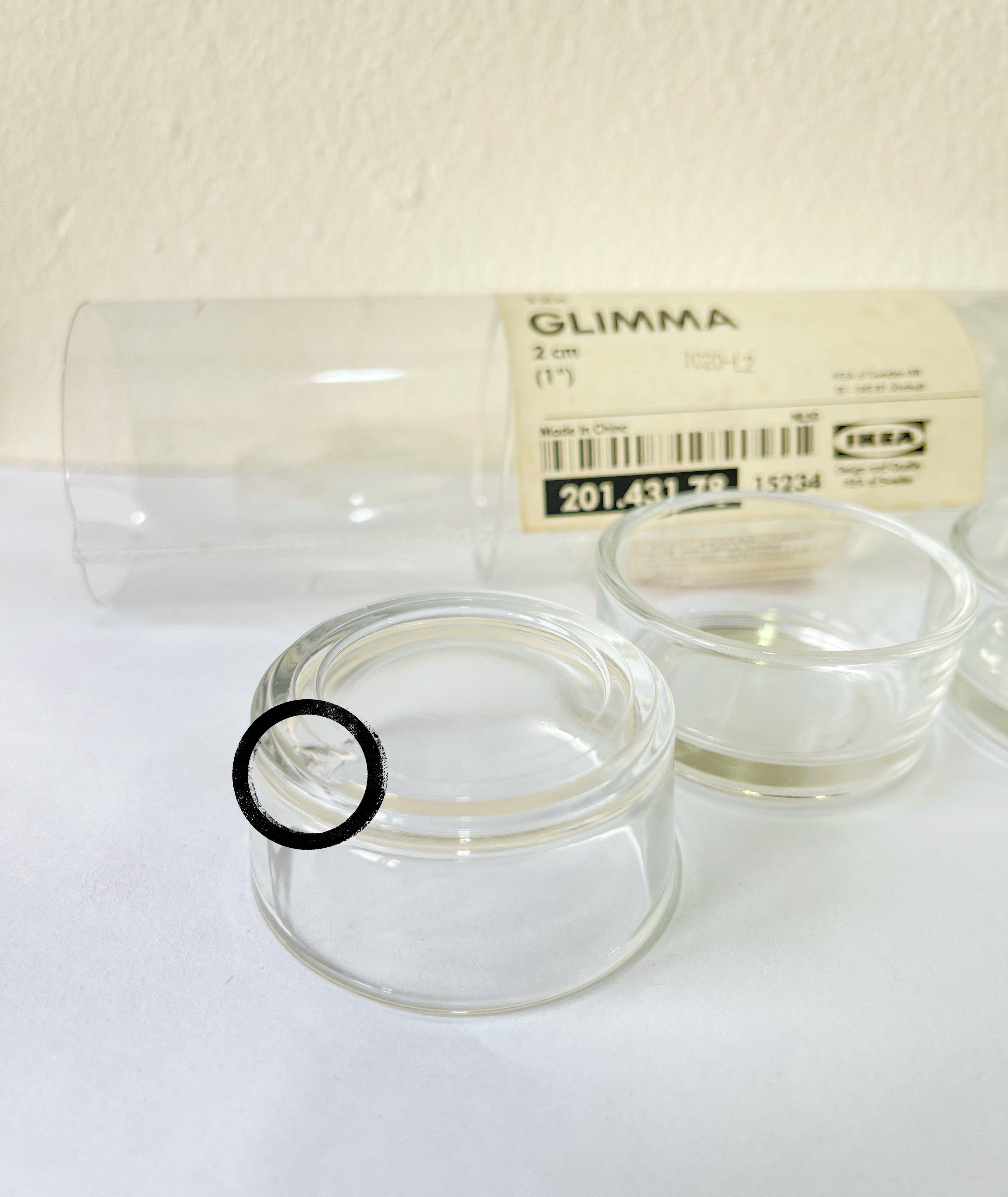 IKEA (Set of 12pc) Glimma Glass Tealight Candle Holders, Furniture