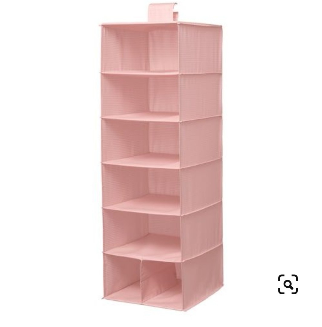 IKEA SKUBB Pink Colour Organizer with 6 compartments, Furniture & Home