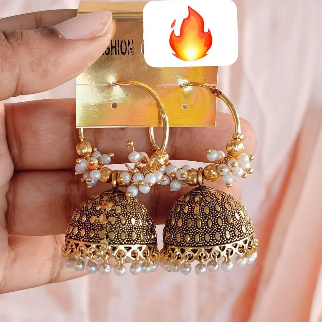 Loop jhumkas cheap