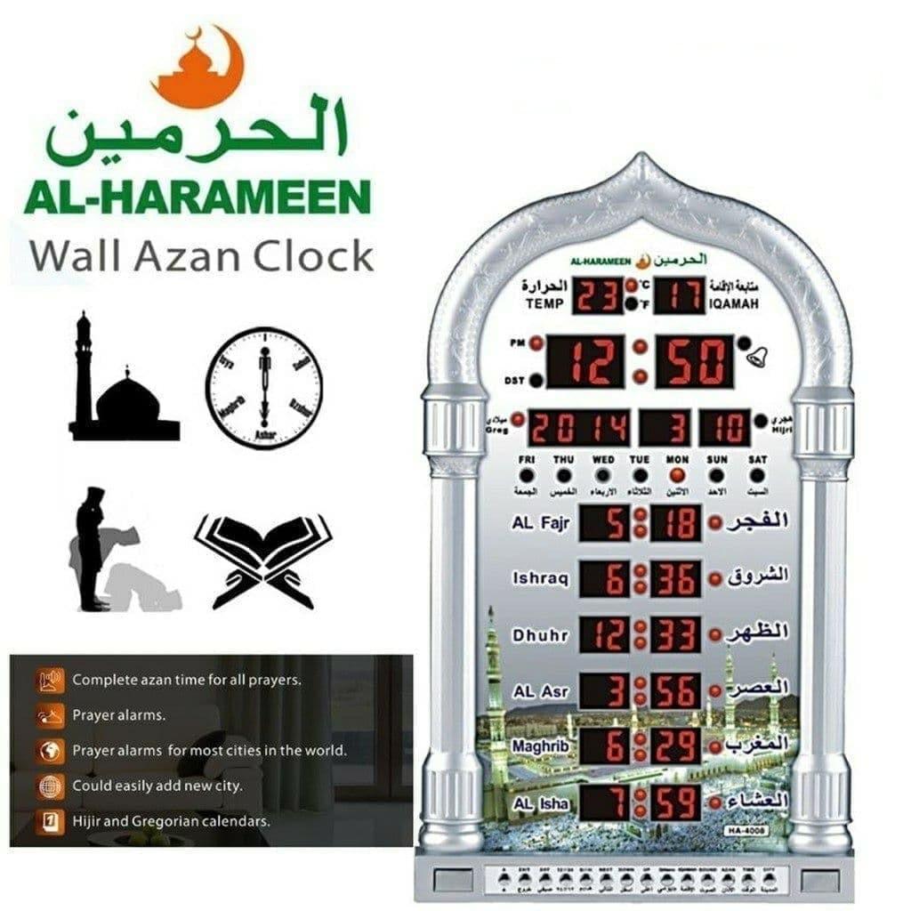 Jam Azan Digital Mosque Pray Muslim Wall Table Digital Azan Clock Electronics Audio On Carousell
