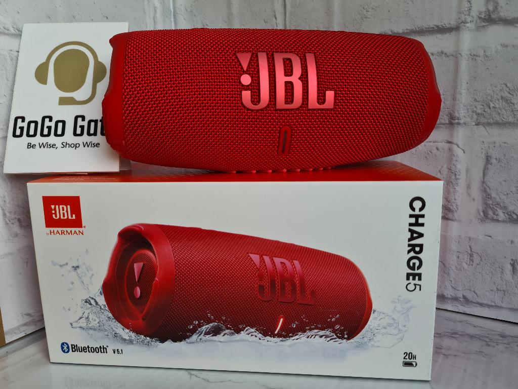 JBL Charge 5 Portable Bluetooth Speaker (Red)