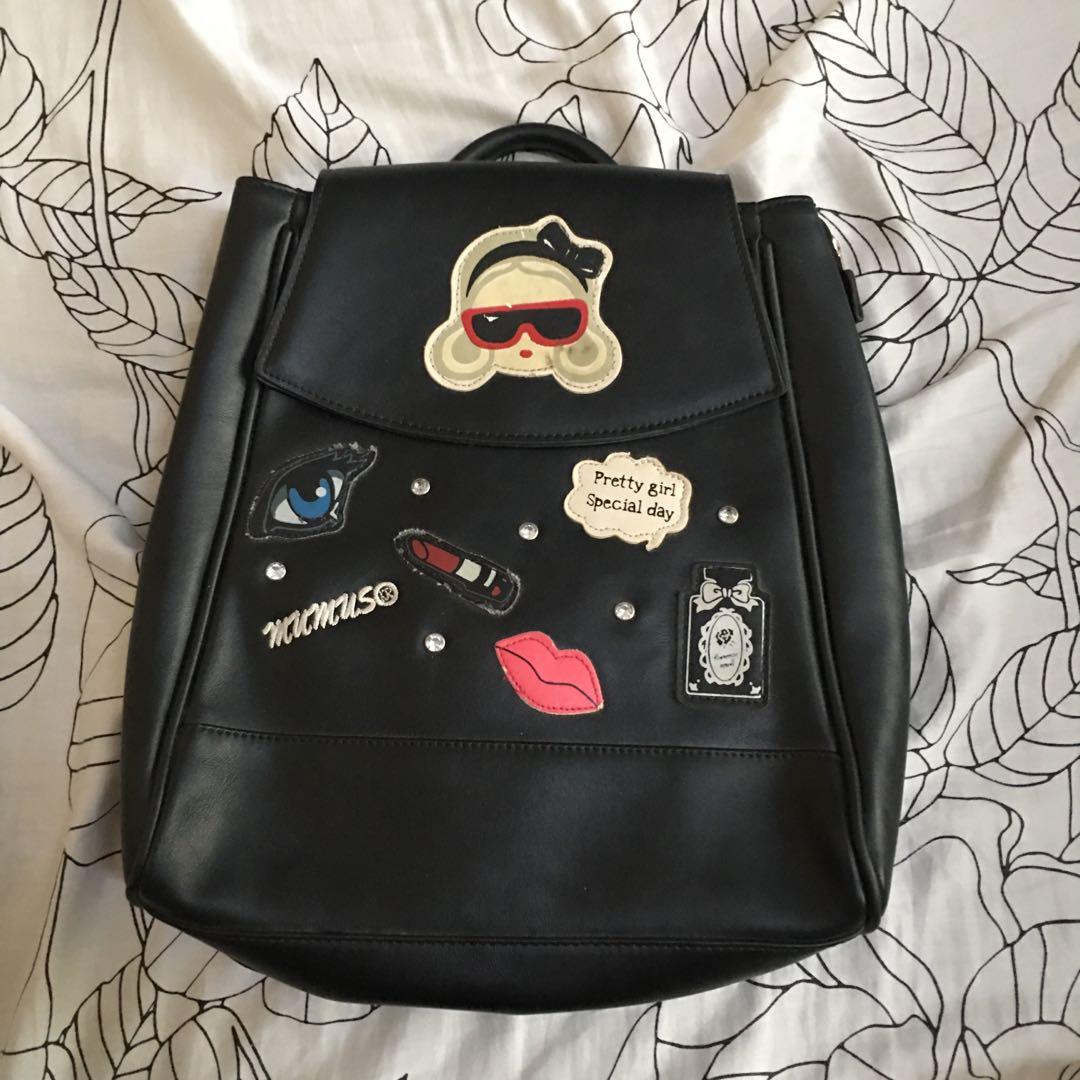 Kawaii black backpack cheap