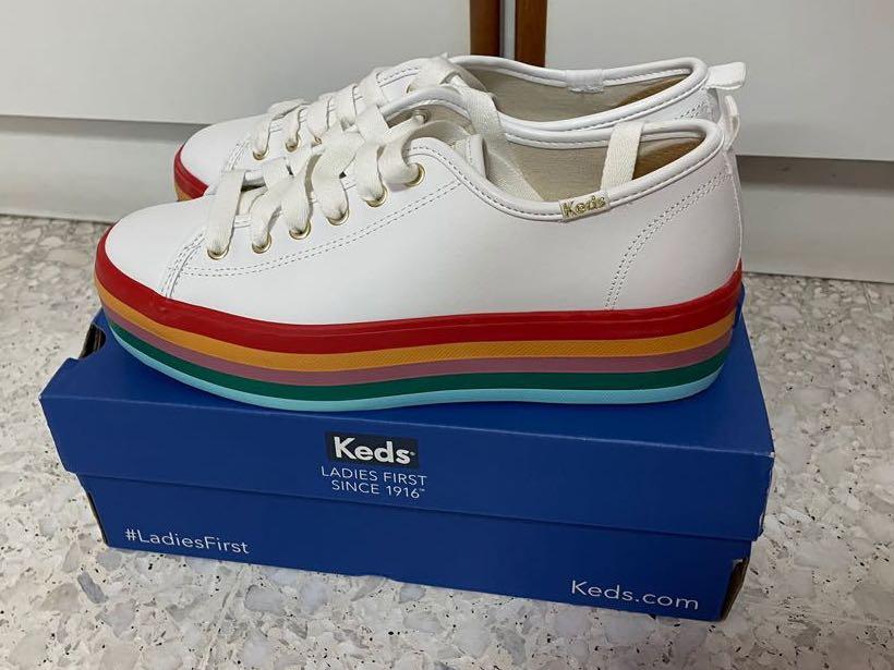 keds platform rainbow
