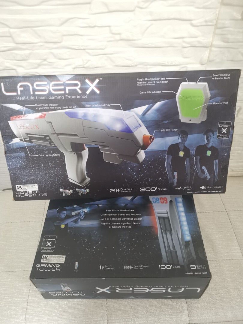 Laser X and gaming tower laser gun set gaming experience, Hobbies