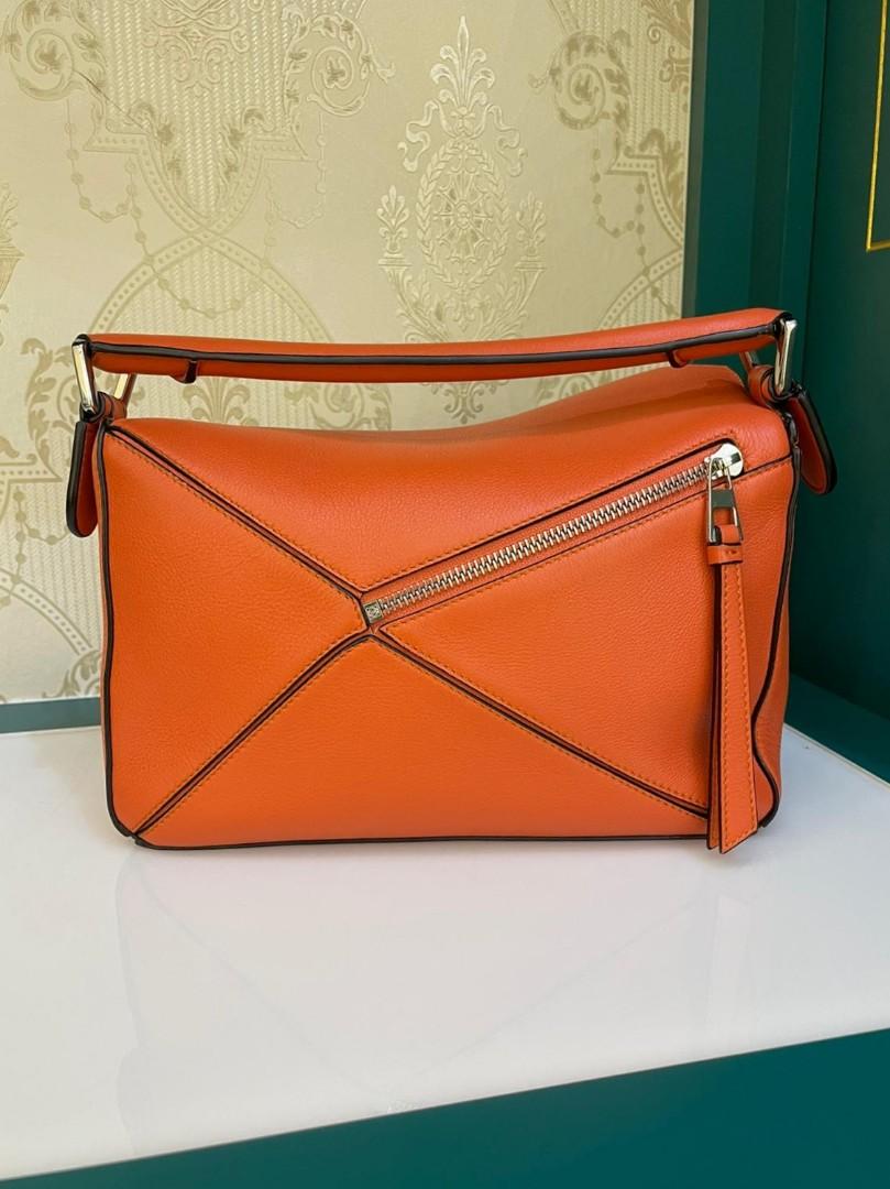 Loewe Red Leather Nano Puzzle Bag, myGemma, FR