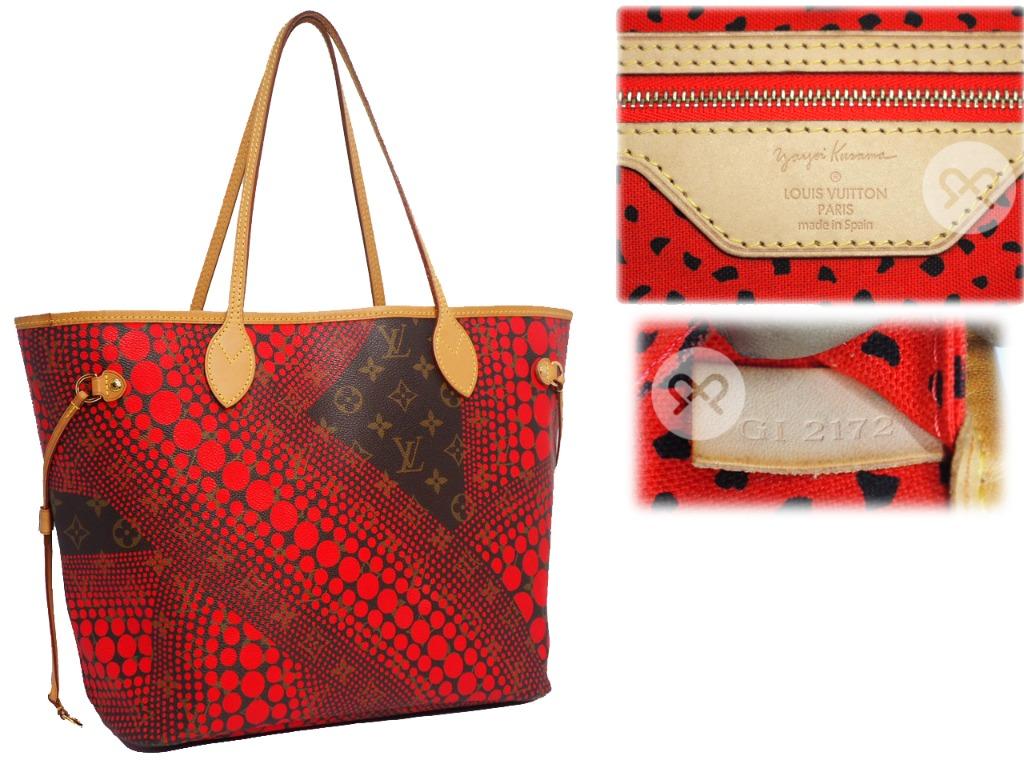 MM Limited Edition Yayoi Kusama Monogram Waves Neverfull White GHW