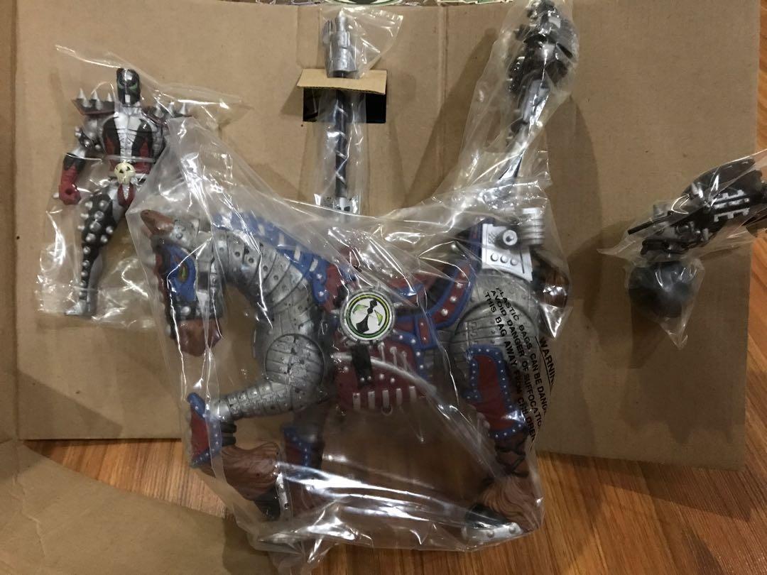 McFarlane Spawn battle horse action figure (Category: Action & Battle Toys) located in Quezon City. Submitted by steve088 (Listing ID 1119604727, Image 3). Description: McFarlane Battle horse With catapult launcher, mace swing chain, huge battle axe, giant lance, saddie holds all weapons Open for picture taking only Meetup: Que ave corner roces Across fishermall Pickup: Banawe Shipping or Grab Lalamove.
