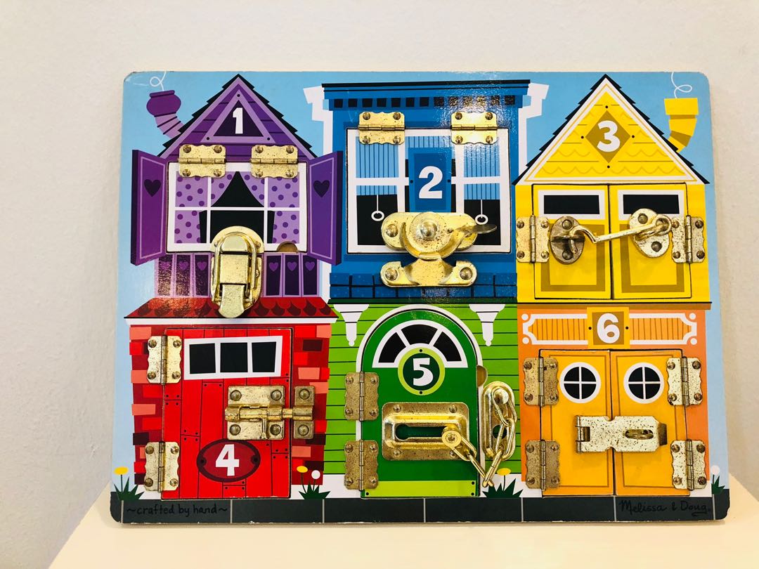 Melissa & Doug Latches Wooden Activity Board, Hobbies & Toys, Toys