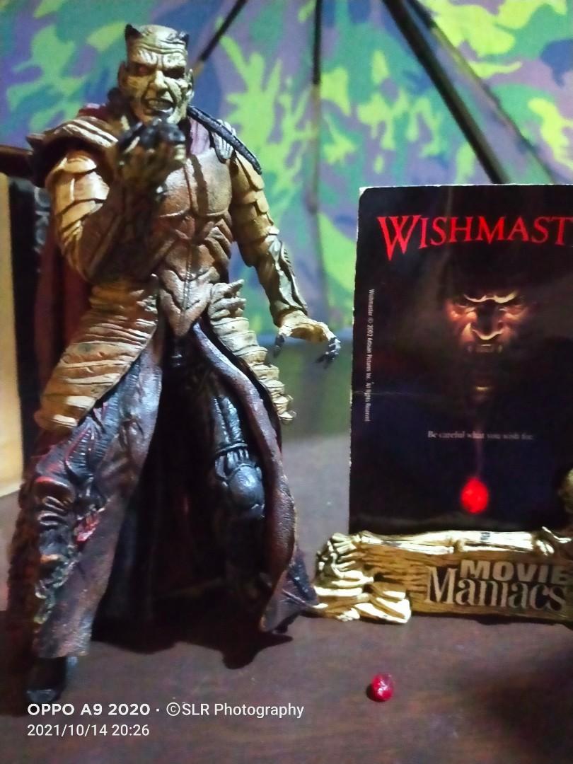 Movie Maniacs: "Wishmaster" (Category: Vintage Collectibles) located in Subic. Submitted by slr_merchandise0105 (Listing ID 1119584789, Image 1). Description: FOR SALE: Movie Maniac "WISHMASTER" Complete with the figure itself and the RED GEMSTONE and the mini POSTER... WYSWYG P.S. Got the mini poster with DENTS when I bought it... Overall a good figure perfect for your HORROR COLLECTION... Just DM me, for sure buyer only... M. O. P: GCASH SHIPPI