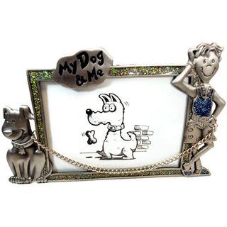 My Dog & Me Metal Picture Frame.Home office Decor.