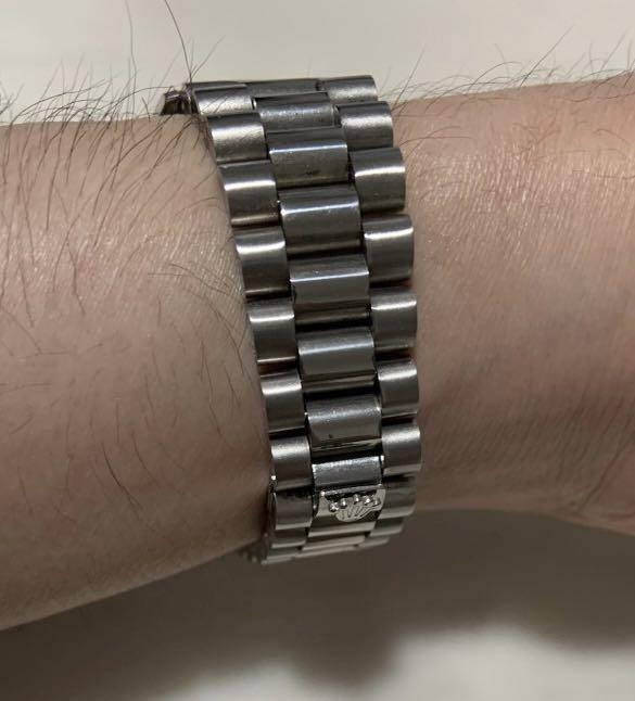 NEW ITEM 20mm Stainless Steel Half Gold President Bracelet