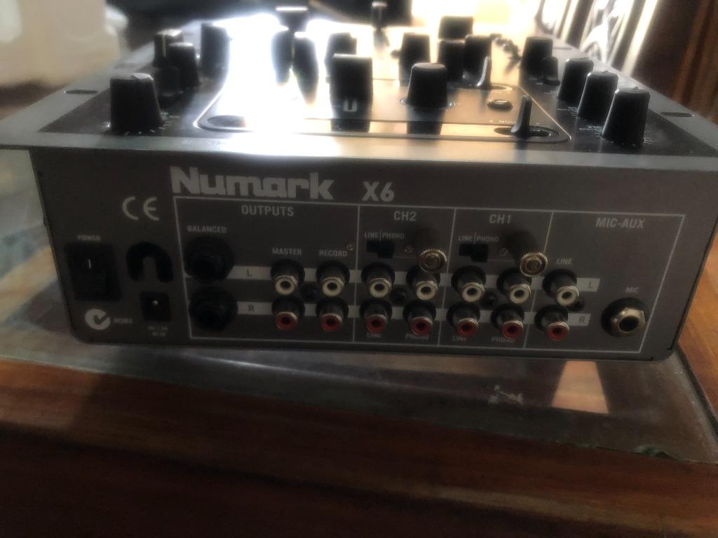 Numark X6 Mixer (Category: Other Audio Equipment) located in Cebu City. Submitted by unik77 (Listing ID 1119436452, Image 3). Description: The Numark X6 2-Channel Digital DJ Mixer X6 is a two-channel digital scratch mixer with BEAT SYNC digital effects. For any DJ who values the fidelity and precision of their records, CDs, or digital files, X6 employs a 100%-digital signal path with Alesis technology. This 24-bit mixer faithfully transmits every