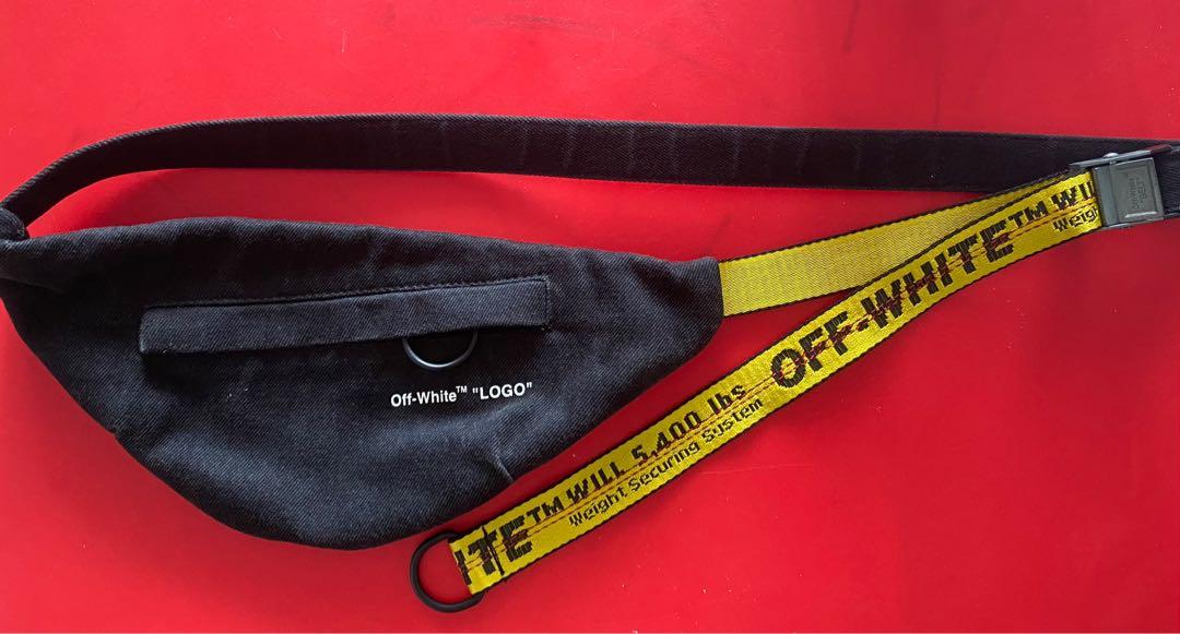 Off white outlet denim waist bag