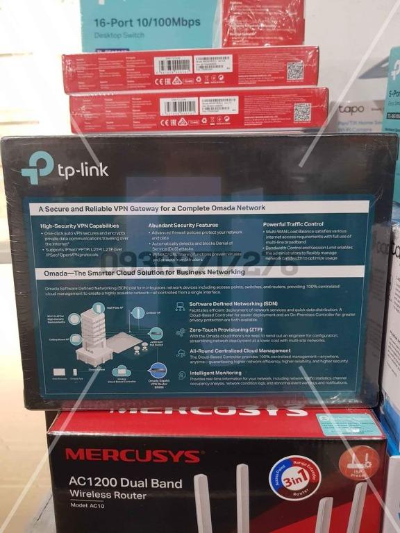 Omada Gigabit VPN Router ER605 (Category: Networking) located in Pasig City. Submitted by fjEgangan (Listing ID 1119474753, Image 2). Description: Omada Gigabit VPN Router ER605 Brand: TP-Link Price: 2200.00 💯 Brand new and original 💯 Sealed 💯 Authorized Dealer 💯 7days replacement if defective 💯 1year warranty 💯 Open for bulk orders to avail more discounts! Available same day delivery.. (except sunday) Mode of Payment: 🛵 Cash on delivery �