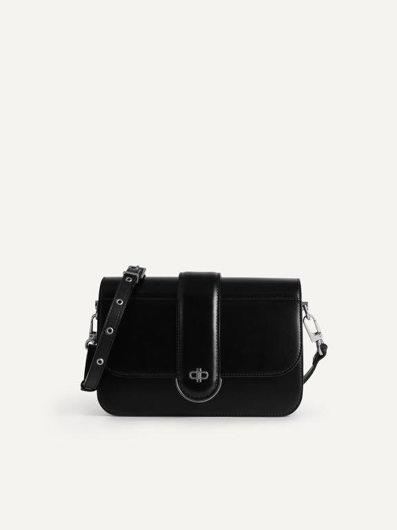 PEDRO Icon Leather Shoulder Bag - Slate Blue