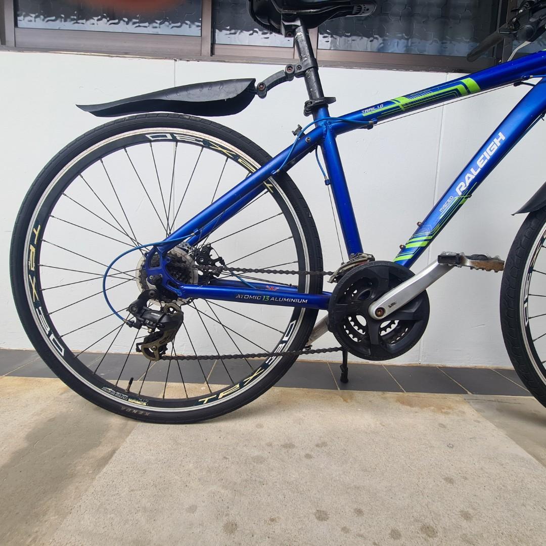 Raleigh Misceo Trail 1.0 Front Suspension Hybrid Bike Bicycle, Sports