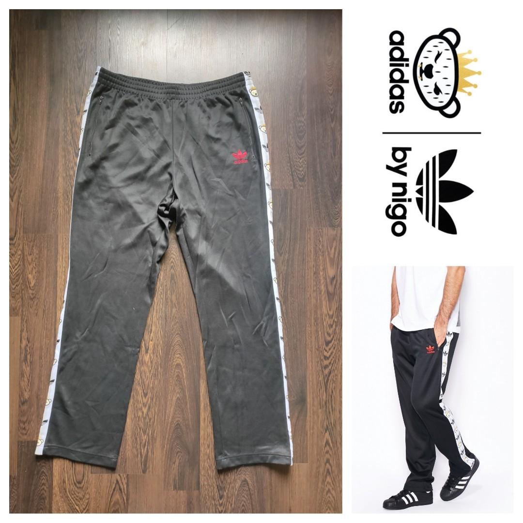 Adidas Originals x Nigo Retro Bear track pants, Men's Fashion, Bottoms,  Joggers on Carousell