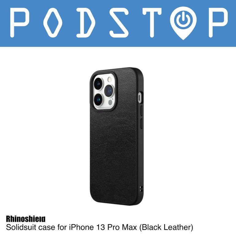 iPhone 13 Pro Rhinoshield Solidsuit Leather Black, Mobile Phones & Gadgets,  Mobile & Gadget Accessories, Cases & Covers on Carousell