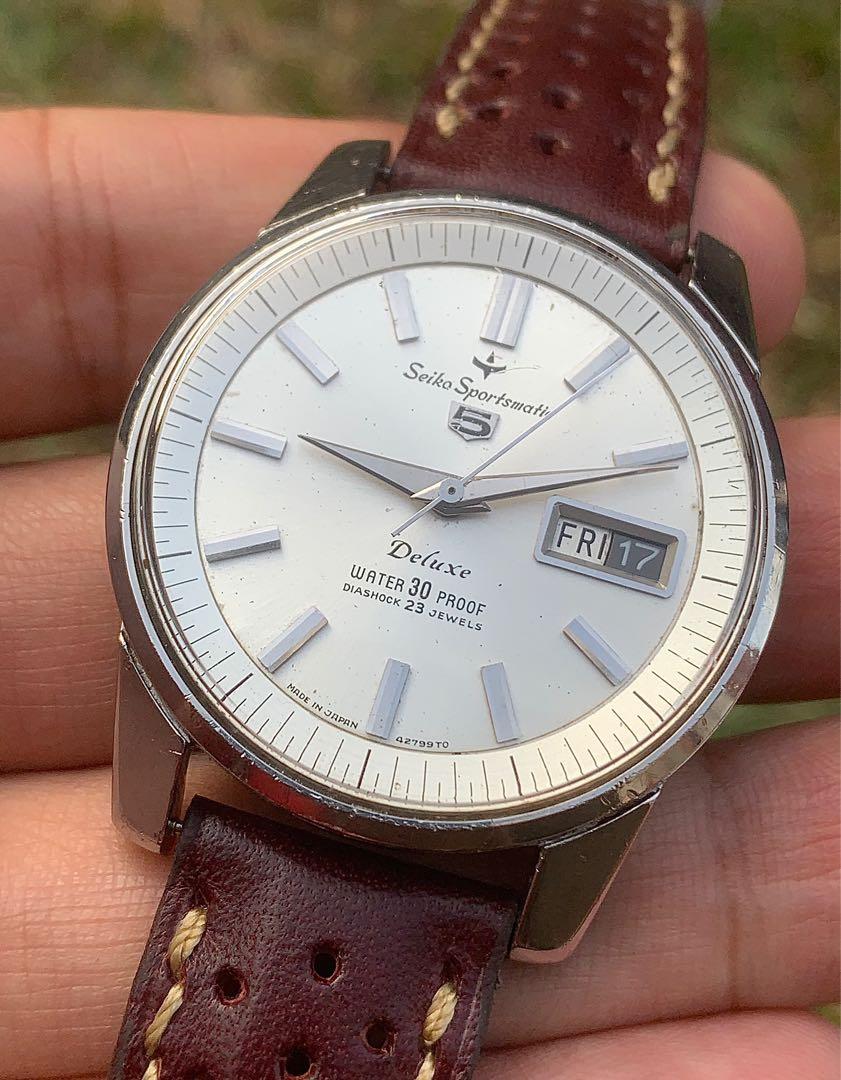 Seiko sportsmatic 5 deluxe 23 jewels discount