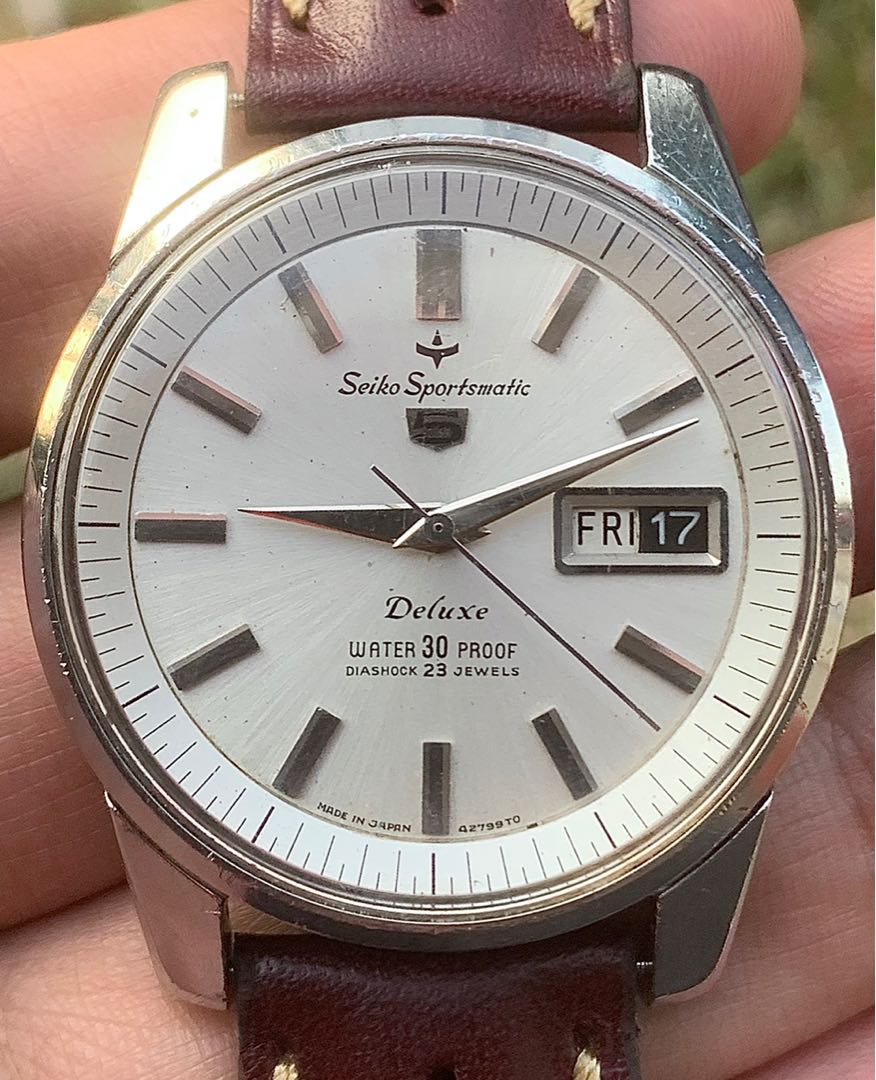 Seiko sportsmatic deluxe 23 jewels sales