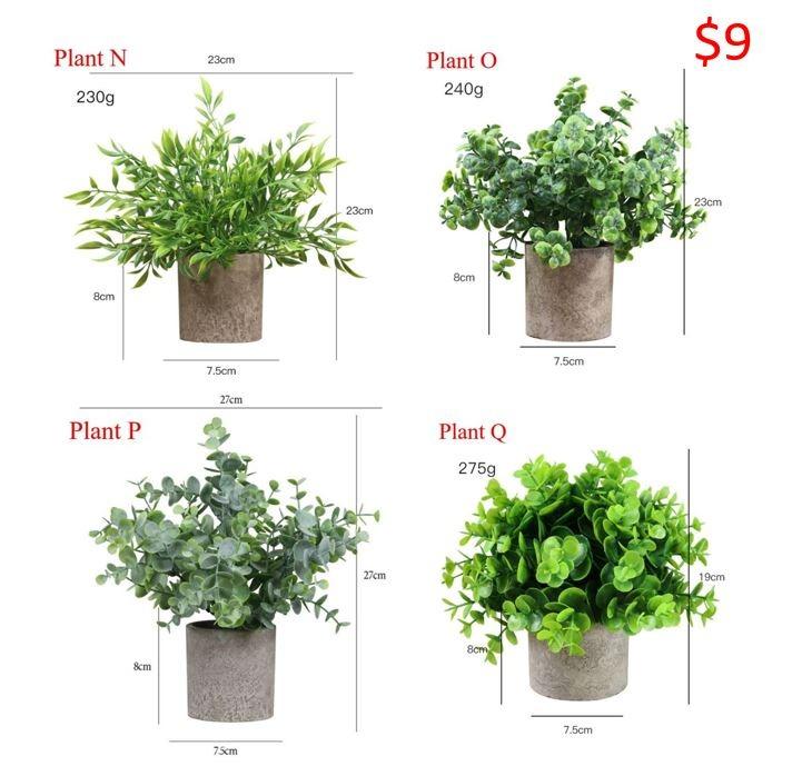 Small Potted Artificial Table Plants, Mini Fake Rosemary Plant Faux