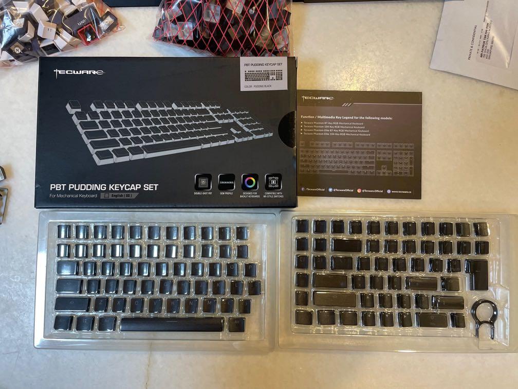 Tecware PBT Pudding Keycap Set (Black), Computers & Tech, Parts