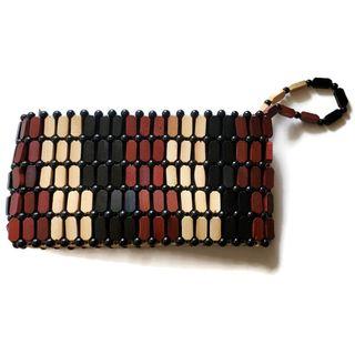 Vintage Wooden Beaded Handbag for women, Handmade