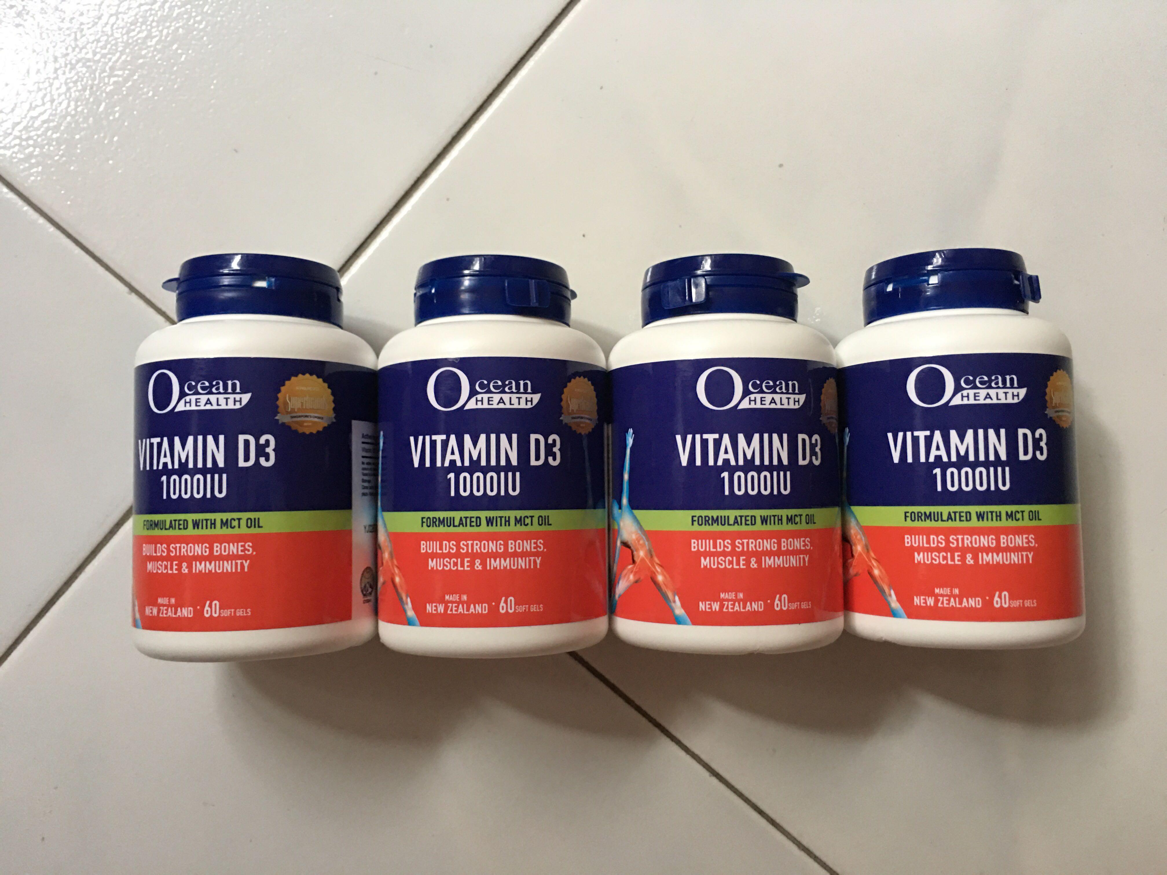 Vitamin D3 1000 IU 60pcs 2024 expired, Health & Nutrition, Health