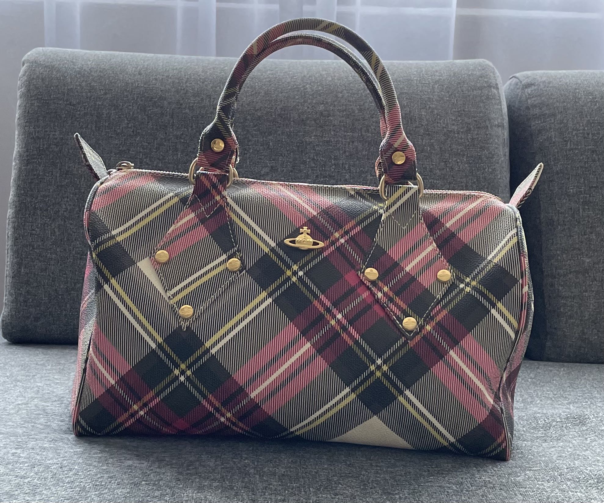 Authentic Vivienne Westwood Tartan Bag Luxury Bags Wallets on