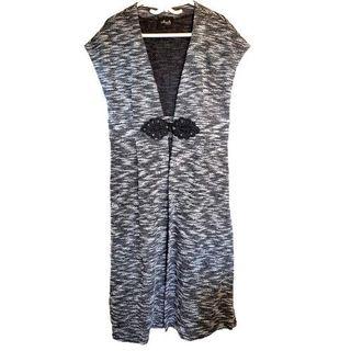 Women cotton Vest / Graphite Sleeveless Coat / Extravagant Vest.
