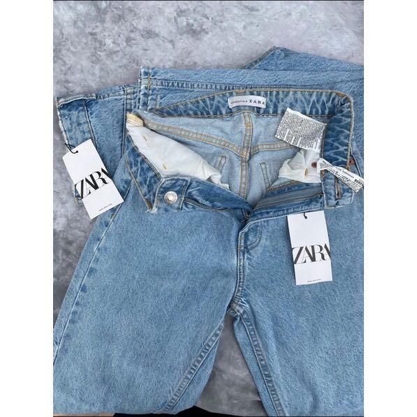 Zara mom slim jeans, Fesyen Wanita, Pakaian Wanita, Bawahan di Carousell